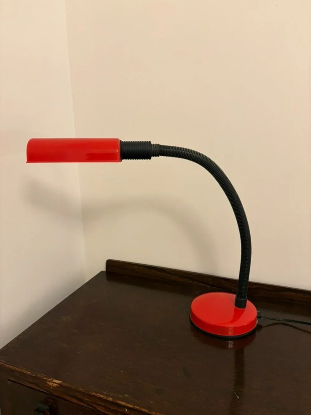 Vintage Italian Red Veneta Lumi Lamp